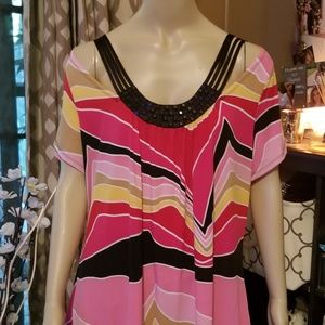 FASHION BUG - cute bright tunic embellished